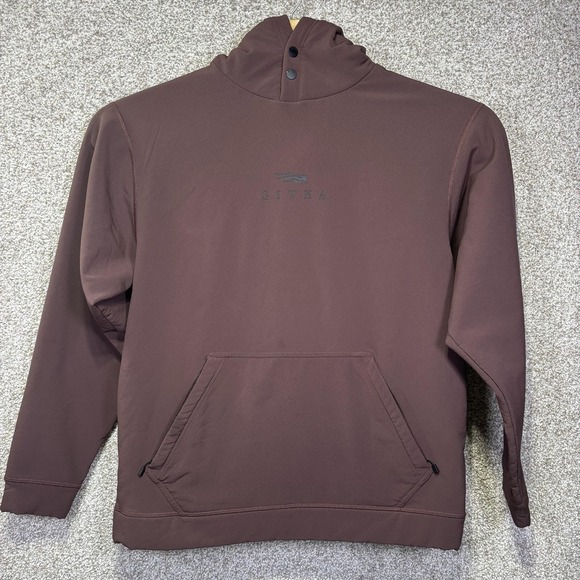 sitka Other - Sitka Durango Hoodie Mens Large Cherry Wood Fleece Pullover Logo Pocket Hunting